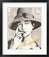 Framed 'Fashion Week Paris Halftone IV' border=