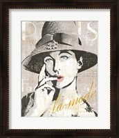 Framed 'Fashion Week Paris Halftone IV' border=