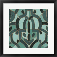 Turquoise Mosaic IV Framed Print