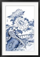 Blue & White Asian Garden II Framed Print