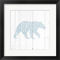 Bear Shiplap Framed Print