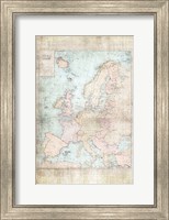 Framed Central Europe Map WWII