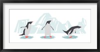 Framed Minimalist Penguin Trio, Boys