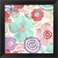 Framed 'Ocean Shores Floral I' border=