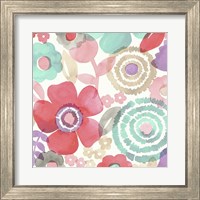 Framed 'Ocean Shores Floral II' border=