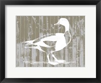 Woodgrain Fowl I Framed Print