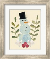 Framed 'Snowman Cut-out II' border=