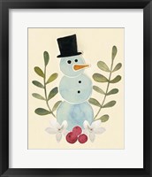 Framed 'Snowman Cut-out II' border=