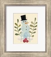 Framed 'Snowman Cut-out II' border=