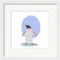 Framed 'Minimalist Penguin, Girls Part II' border=