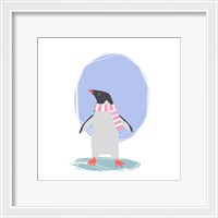 Framed 'Minimalist Penguin, Girls Part II' border=