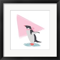 Minimalist Penguin, Girls Part III Framed Print