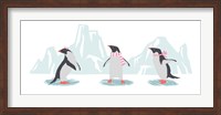 Framed Minimalist Penguin Trio, Girls