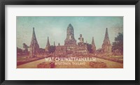 Framed Vintage Wat Chaiwatthanaram, Thailand, Asia