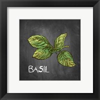 Basil on Chalkboard Framed Print