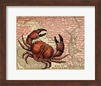 Framed Maryland's Jumbo Crabs