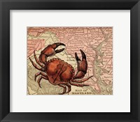 Framed Maryland's Jumbo Crabs