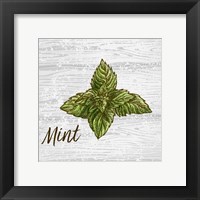 Framed Mint on Wood