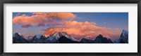 Framed Snowcapped Mountain Peaks, Mt Everest