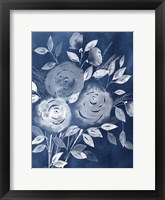 Cyanotype Roses I Framed Print