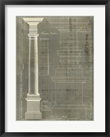 Column Blueprint III Framed Print