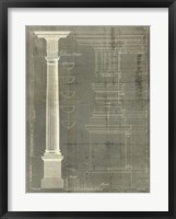 Column Blueprint IV Framed Print