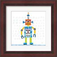 Framed 'Robot Party II on Squares' border=