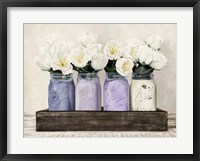 Framed Tulips in Mason Jars