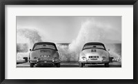 Framed Ocean Waves Breaking on Vintage Beauties (BW)