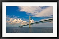 Framed Blue Skies over the Mackinac Bridge