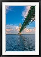 Framed Sailing under the Mackinac Bridge