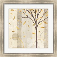 Framed Watercolor Forest Gold III