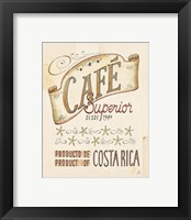Framed 'Authentic Coffee VIII' border=