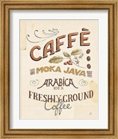 Framed 'Authentic Coffee VII' border=