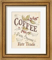 Framed 'Authentic Coffee VI' border=