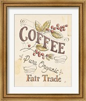 Framed 'Authentic Coffee VI' border=