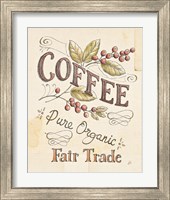 Framed 'Authentic Coffee VI' border=