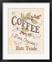 Framed 'Authentic Coffee VI' border=