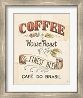 Framed 'Authentic Coffee IX' border=