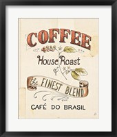 Framed 'Authentic Coffee IX' border=