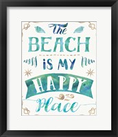 Framed 'Love and the Beach II' border=