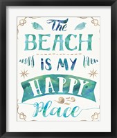 Framed 'Love and the Beach II' border=