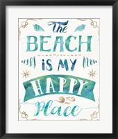 Framed 'Love and the Beach II' border=