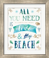 Framed 'Love and the Beach I' border=