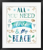 Love and the Beach I Framed Print