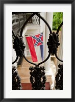 Framed Mississippi Mississippi state flag at the Waverley Plantation