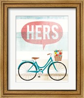 Framed 'Beach Cruiser Hers II' border=