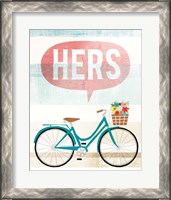 Framed 'Beach Cruiser Hers II' border=