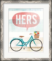 Framed 'Beach Cruiser Hers II' border=