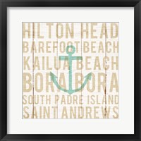 Bon Voyage Anchor Framed Print